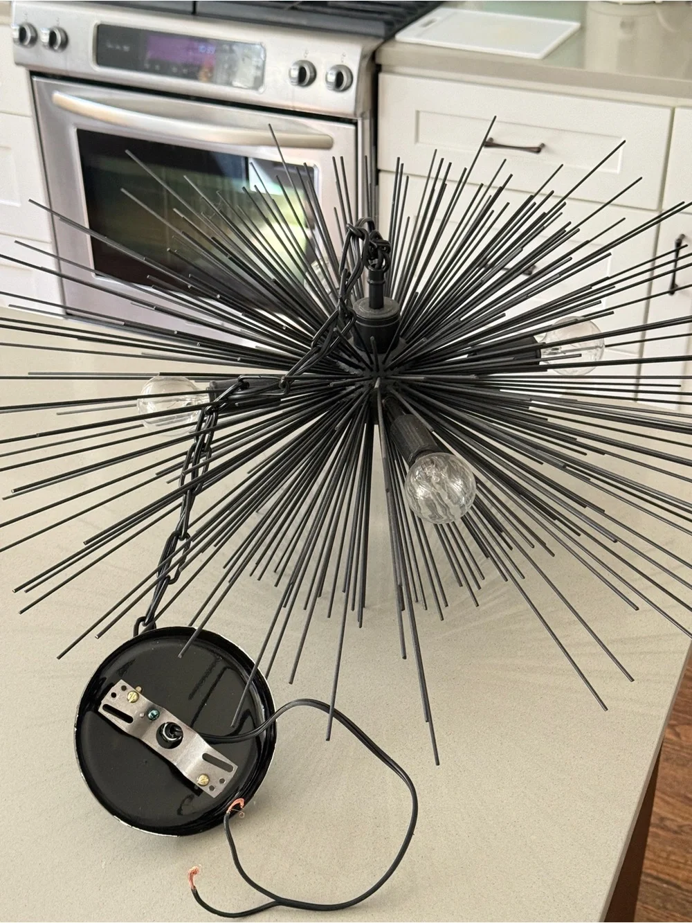 Modern Black Sputnik Chandelier - Home Accents